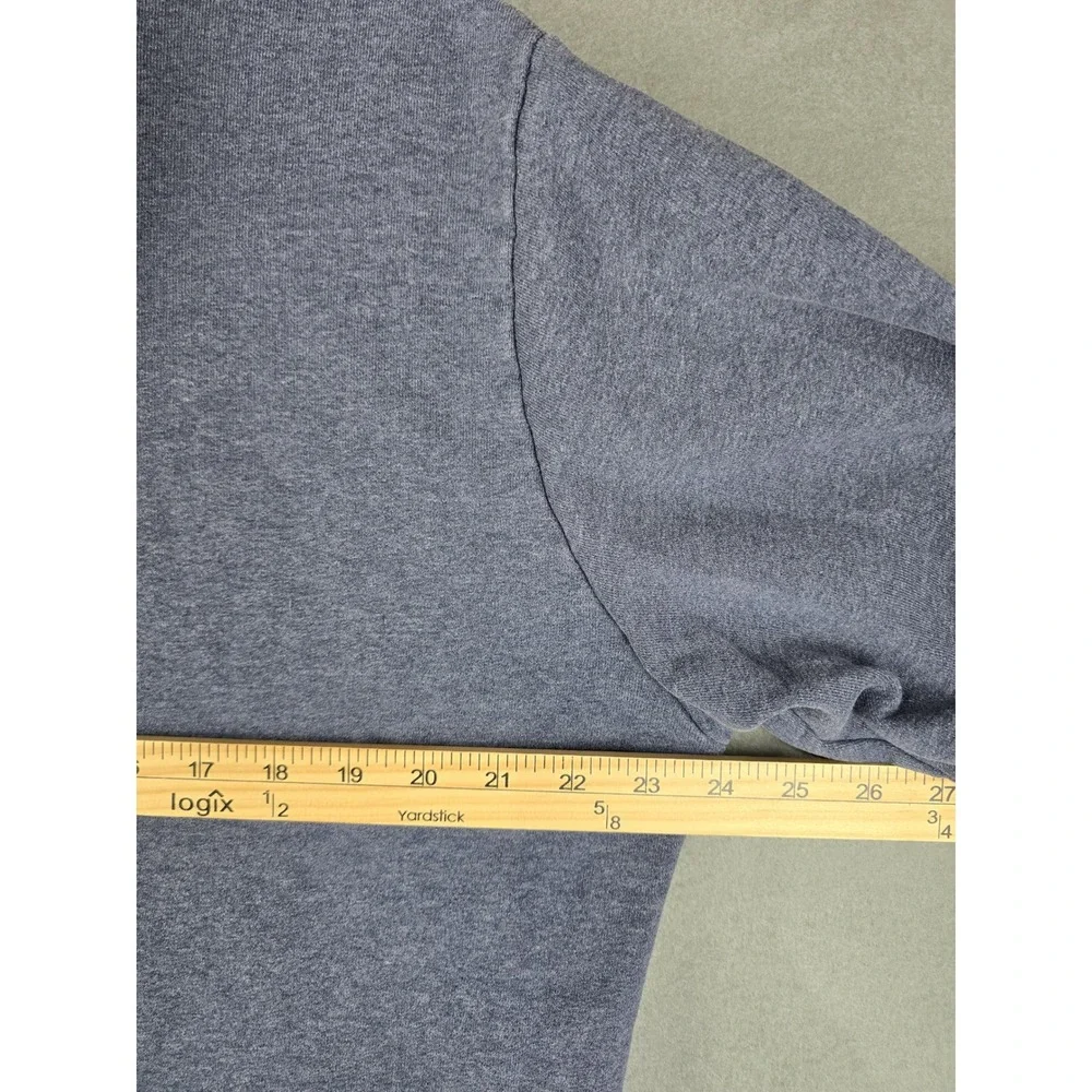 The North Face Hoodie Mens L Blue Logo Pullover Sweatshirt Outdoor Gorpcore